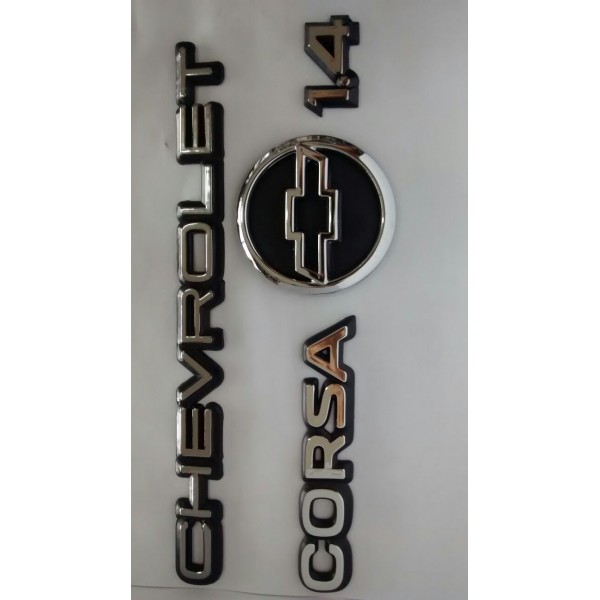 Kit Emblemas Corsa 1.4 até 1998 