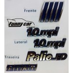 Kit Emblemas Palio ED 1.0 96 a 99