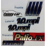Kit Emblemas Palio EX 1.0 96 a 99