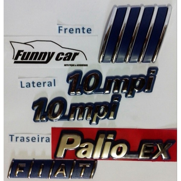 Kit Emblemas Palio EX 1.0 96 a 99