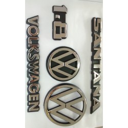 Kit Emblemas Santana 1.8 até 1990 Cromado