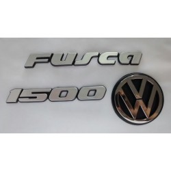 Kit Emblemas Fusca 1500 Cinza Moderno