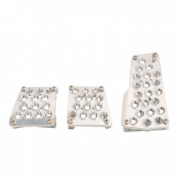 Pedaleira Universal Cromada 3 Pç