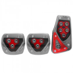 Pedaleira Universal Vermelho 3 Pç