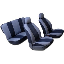 Capa Banco Baixo Universal Cinza/Preto Kit 6 pç Capa Banco Baixo Universal Cinza/Preto Kit 6 pç